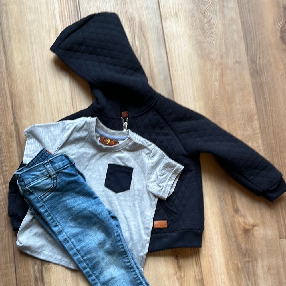 7 For All Mankind Size 18M Hoodie, Shirt and Pant set